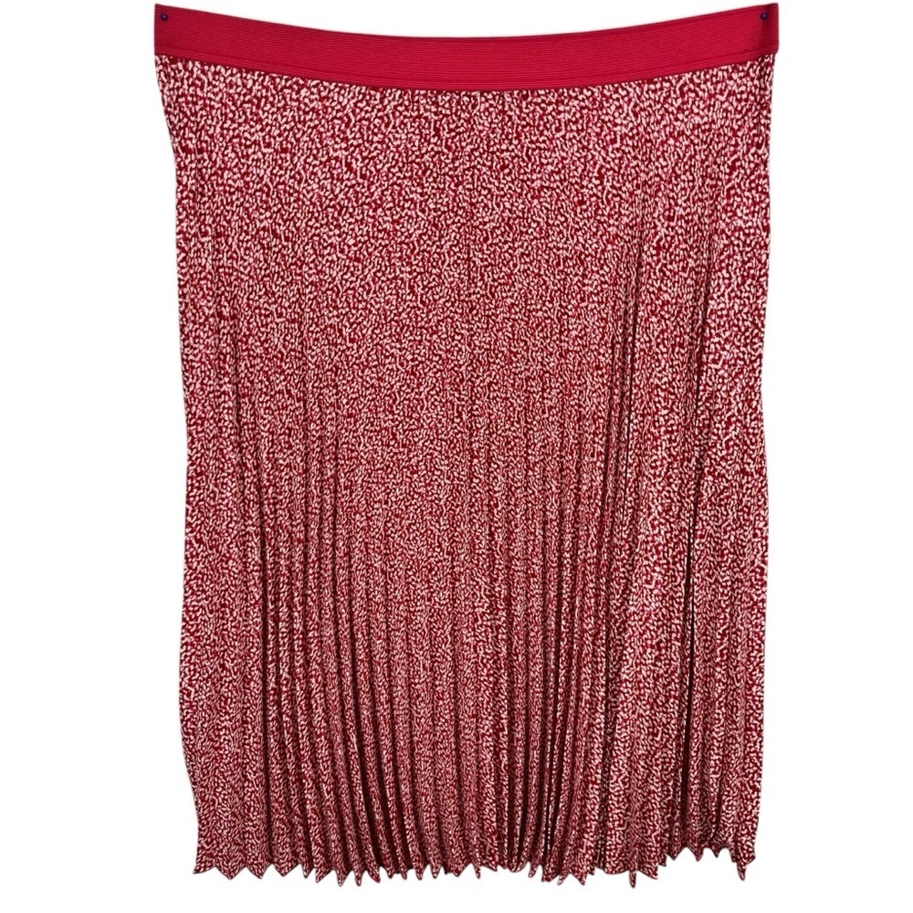 Vince Camuto Pleated Red Midi Skirt Size XXL - Picture 4 of 10